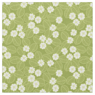 Weiße Blossom Blumenmuster Stoff