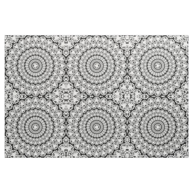 Weiße blühende Diamanten Print Geometric Muster Stoff (Fat Quarter (45,7 x 55,9 cm))