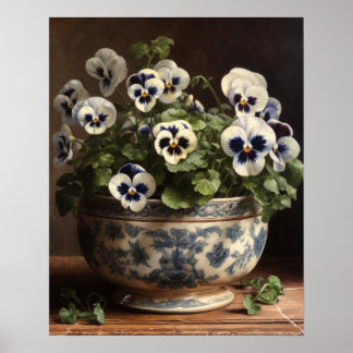 Weiße Blume Art Print Poster