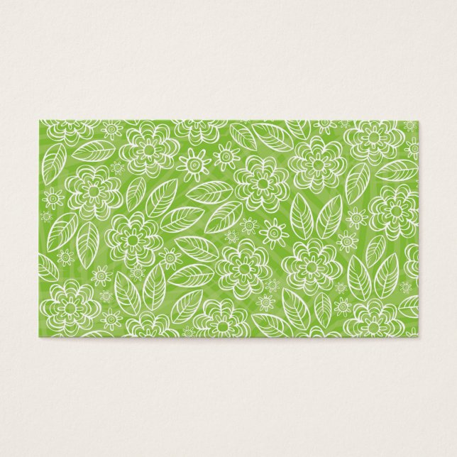 weiße Blume auf grünem Hintergrund (Vorderseite)