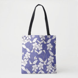 Weiße Blume auf Periwinkle