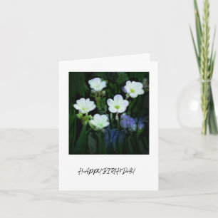 WEISSE BLUME BIRTHDAY CARD KARTE