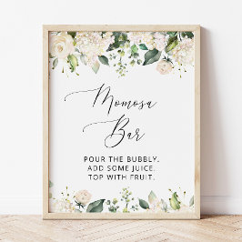 Weiße Blume, Blume aus Creme, Boho, Momosa Bar Poster