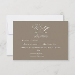 Weiße Blume Boho Chic Wedding RSVP Karte