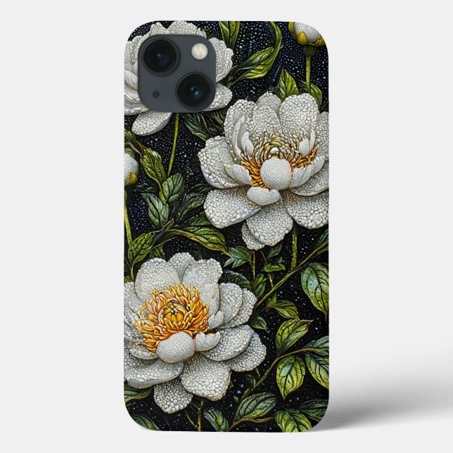 Weiße Blume Case-Mate iPhone Hülle (Rückseite)