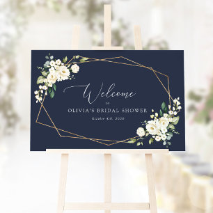 Weiße Blume, Creme-Blume, Boho, Bridal Empfang Poster