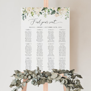 Weiße Blume, Creme-Blume, Boho, Seekarte Poster