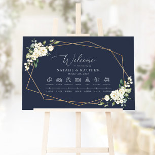 Weiße Blume, Creme-Blume, Hochzeitzeitzeitschrift Poster