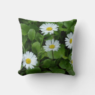 Weiße Blume Daisy Kissen 41 cm x 41 cm