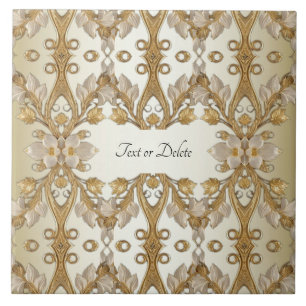 Weiße Blume Decorative Gold Keramik Tile Fliese