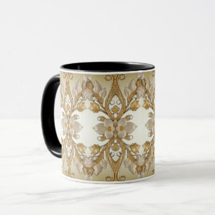 Weiße Blume Decorative Gold Tasse