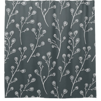 Weiße Blume Duschvorhang