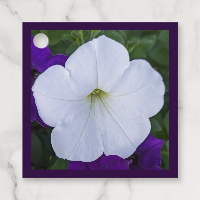 Weiße Blume Foto Schönheit für Ashes Bible Verse Geschenkanhänger (Vorderseite)