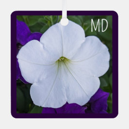 Weiße Blume Foto Schönheit für Ashes Bible Verse Ornament Aus Metall