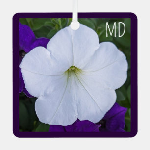 Weiße Blume Foto Schönheit für Ashes Bible Verse Ornament Aus Metall