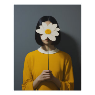 Weiße Blume Fotodruck