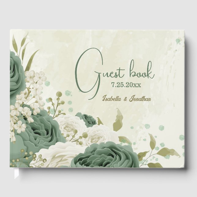 Weiße Blume Gästebuch (Vorderseite)