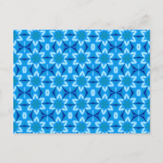 Weiße Blume, gefroren Postkarte (Vorderseite)