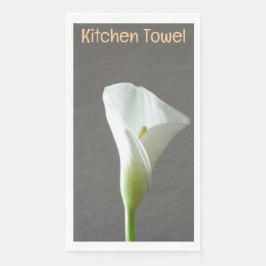 Weiße Blume Grau Handtuch Serviette