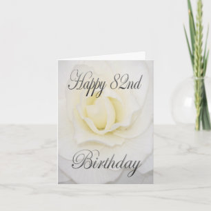 Weiße Blume Happy 82. Geburtstag Karte