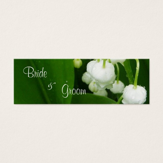 Weiße Blume Hochzeit Dankeschön Kartenmarke (Vorderseite)