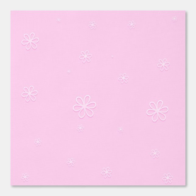 Weiße Blume im rosa Hintergrund Tapete (Vorderseite)