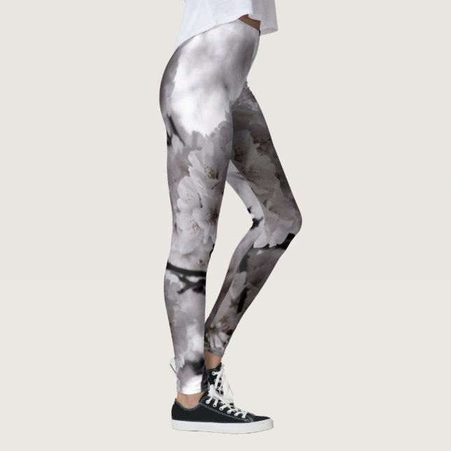Weiße Blume Leggings (Rechts)