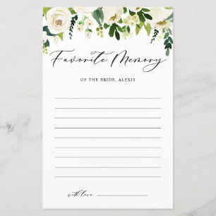 Weiße Blume Lieblingsspeicher der Bride Card