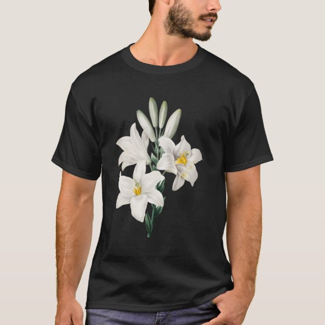 Weiße Blume Madonna Lido T-Shirt (Vorderseite)