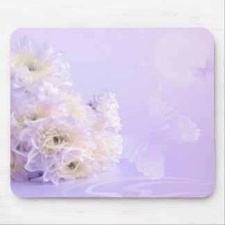 Weiße Blume Mousepad