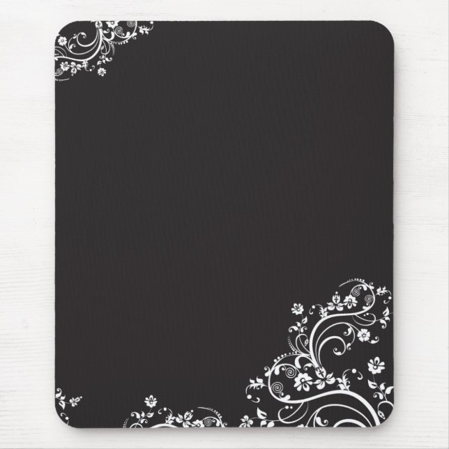 Weiße Blume Mousepad (Vorne)