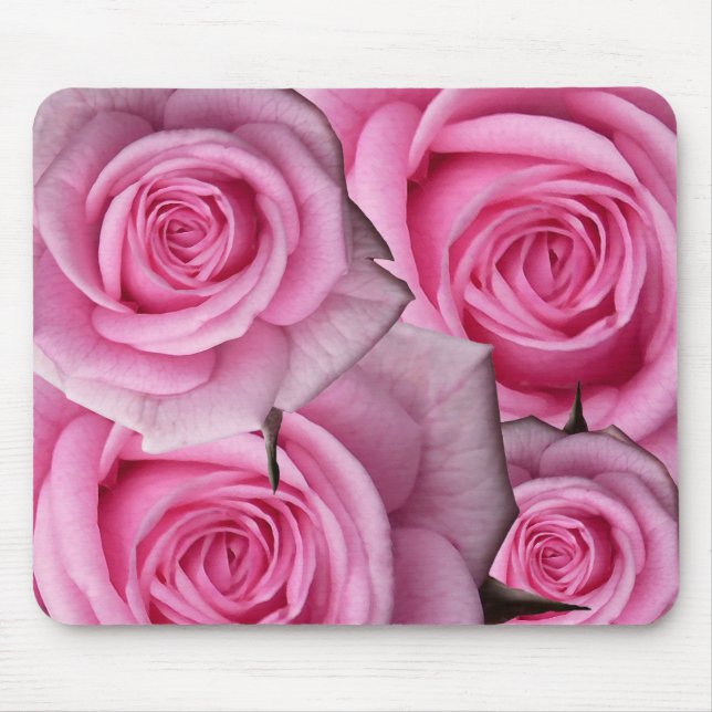 Weiße Blume Mousepad Weißrosen Dekoration Geschenk (Vorne)