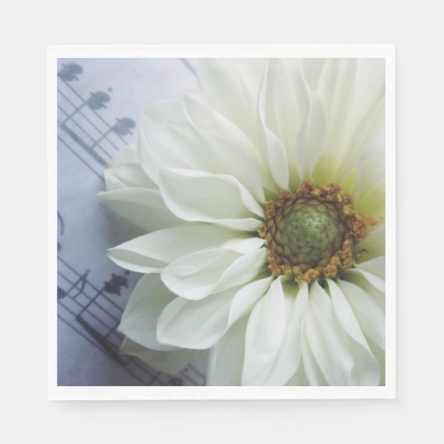 Weiße Blume Serviette (Vorderseite)