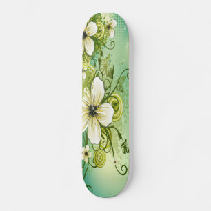Weiße Blume Sk8Bord Skateboard