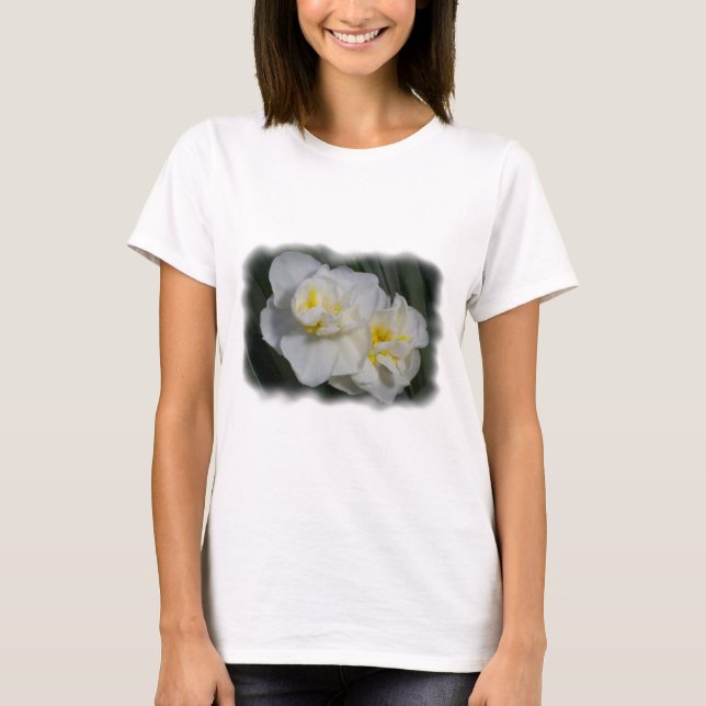 Weiße Blume T-Shirt (Vorderseite)