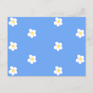 Weiße Blume über Lilac-Hintergrund Postkarte