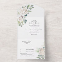 Weiße Blume und Boho Greenery Elegante Hochzeit
