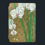 Weiße Blume und grüne Stiele an der braunen Grenze iPad Mini Hülle<br><div class="desc">Weiße Blume hängen von grünen Stielen in diesem Stück von Chariklia Zarris. Set vor einem bräunlichen Hintergrund,  umgeben von einem braunen Rahmen,  ist ein schlichtes,  aber elegantes Gemälde. Fügen Sie es zu Ihrer Zuhause und genießen Sie die Schönheit!</div>