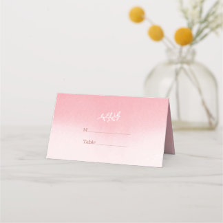 Weiße Blume und Rahmen Platzkarte