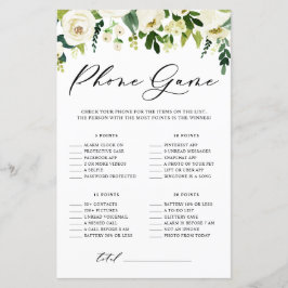 Weiße Blume Was ist auf Ihrer Telefonduschkarte?