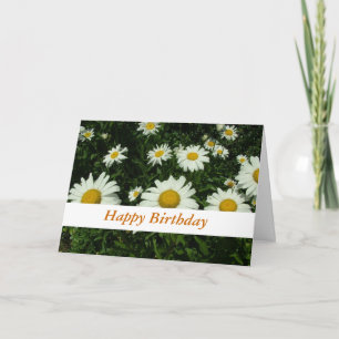 Weiße Blume zum Geburtstag Karte