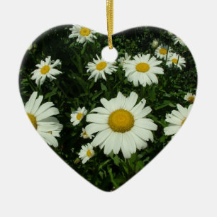 Weiße Blume zum Geburtstag Keramik Ornament