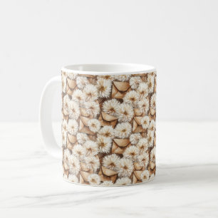 Weiße Blumen Creme Umschläge Kaffeetasse