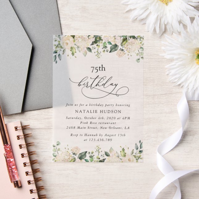 Weiße Blumen, cremefarbene Blumen, Boho, Geburtsta (Hochzeit)