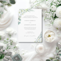 Weiße Blumen & Elegante Grünpflanzen-Hochzeit mit