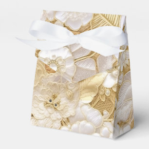 Weiße Blumen Geschenkschachtel