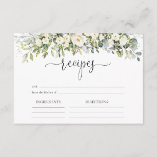Weiße Blumen-Hochzeitsempfang-Beilagekarte Begleitkarte