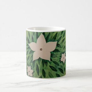 Weiße Blumen Kaffeetasse