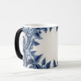 Weiße Blumen-Kaffeetasse aus Keramik, 450ml Verwandlungstasse