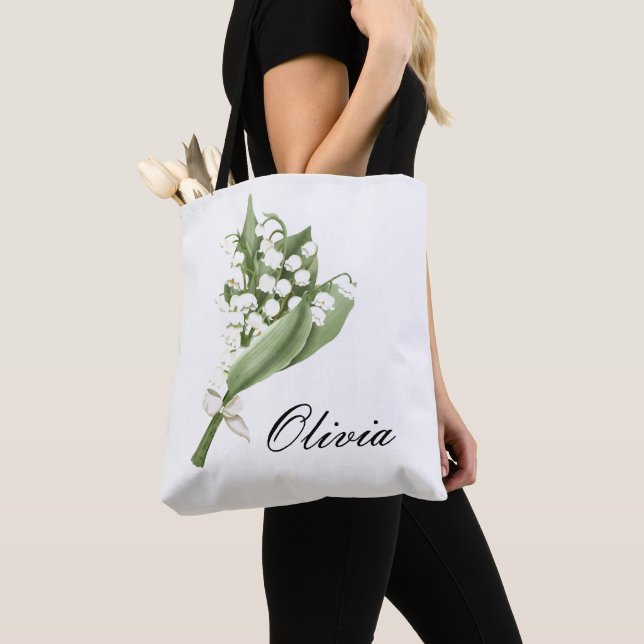 WEIßE BLUMEN-TOTEBAG (Von Nahem)